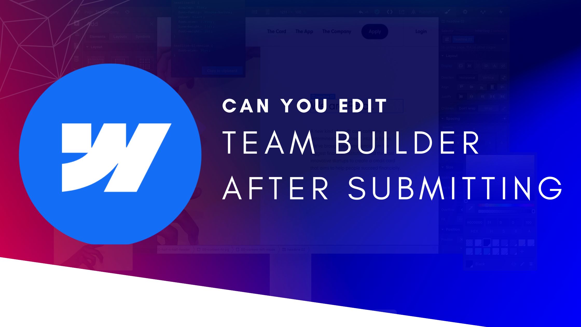 Can You Edit Team Builder After Submitting